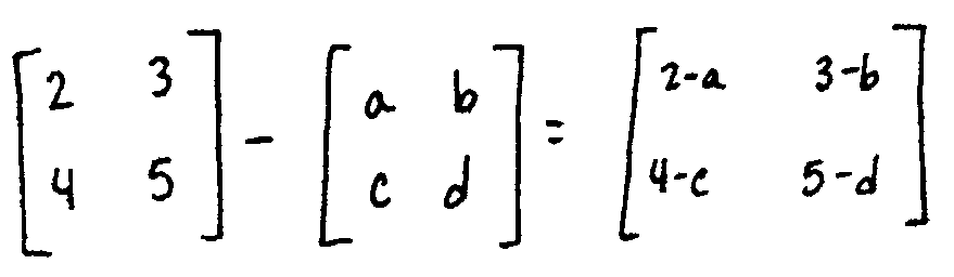 X is [(2, 3), (4, 5)]
Y is [(a, b), (c, d)]
X-Y is [(2-a, 3-b), (4-c, 5-d)]